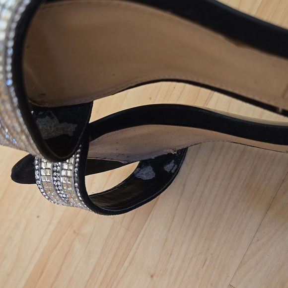 NINA Women's Elenora Black Dress Sandal Suede Leather Block Heels Size 8M - Picture 8 of 11